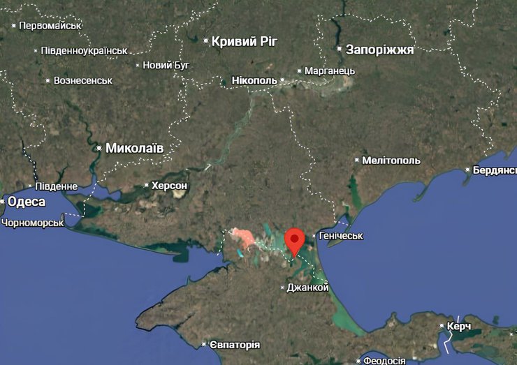 На мост в Чонгаре упал беспилотник