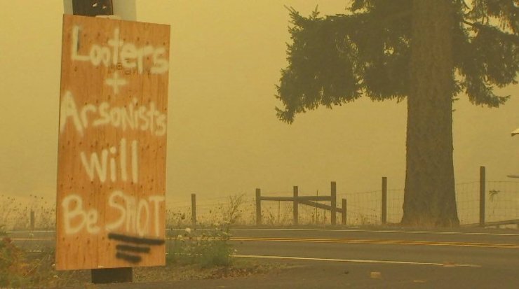 Надписи жителей Орегона для мародеров