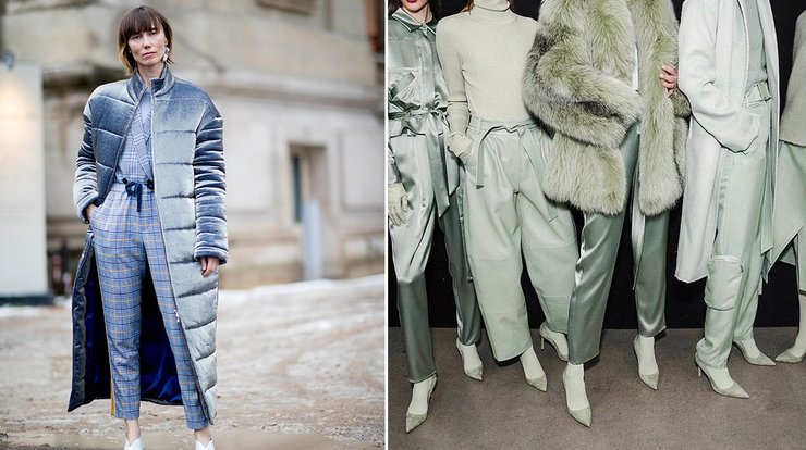 женские тренды, зима 2019, зима 2020, пуховик, пальто, верхняя одежда, брюки