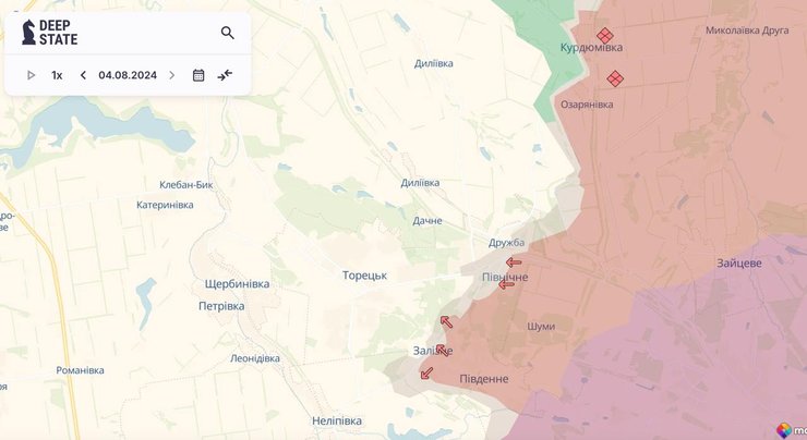 Deep State карта — бои за Торецк