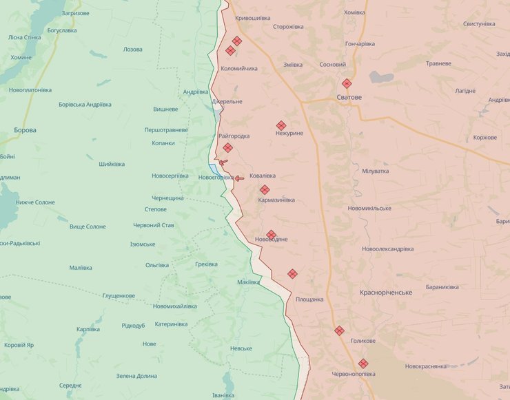 карта боев в Украине