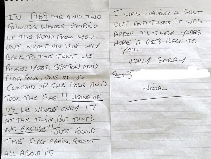 Пенсіонер зізнався в крадіжці через 60 років, зворушливе зізнання, залишив лист із вибаченнями, чоловік зізнався в крадіжці, крадіжка півстолітньої давності,