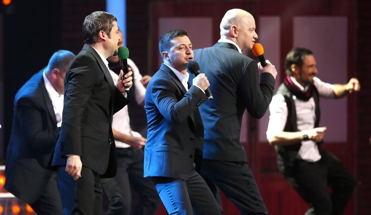 Зеленский на сцене 95го квартала