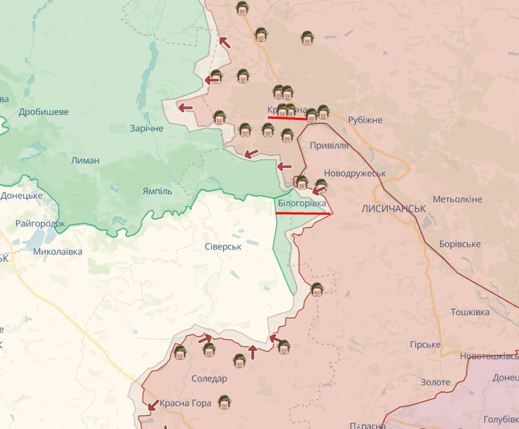 ВС РФ, наступление российских войск, Луганская область, ситуация на фронте, Сергей Гайдай