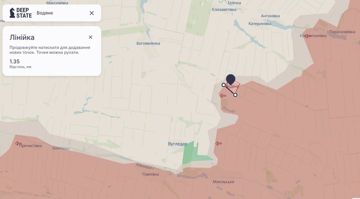 Бои на Донбассе, Угледар, Водяное, 9 сентября, Донецкая область, карта, DeepState