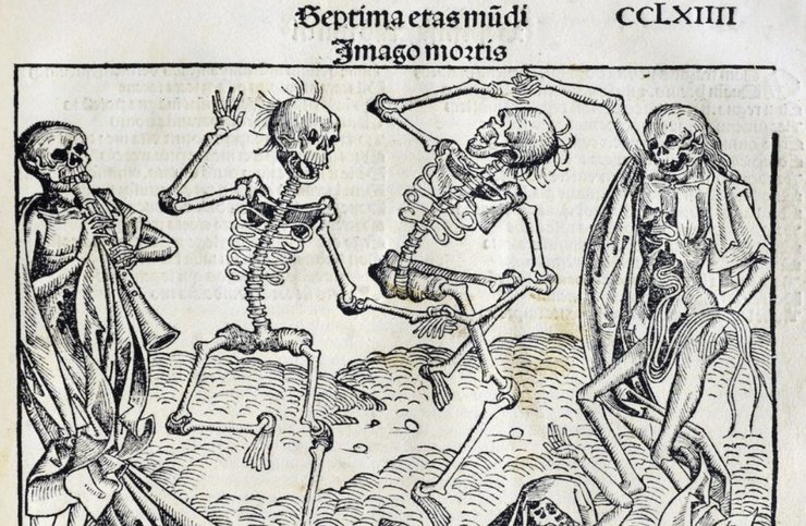 Иллюстрация путешествия Черной смерти из Азии на Восток.