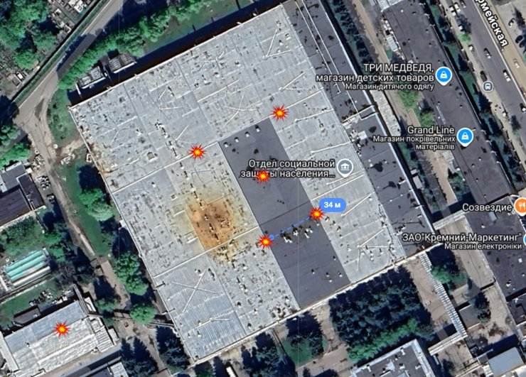 Как выглядит крыша после прилетов на крыше "Кремний-Эл" 10 марта