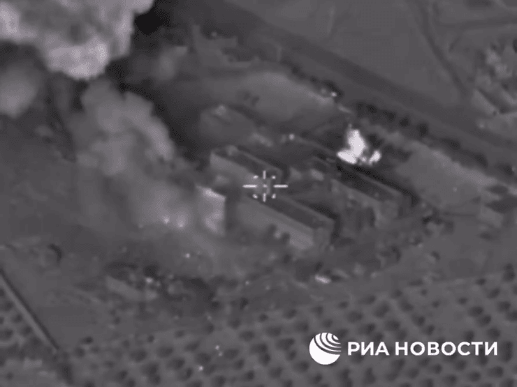 Момент удара "Искандером"