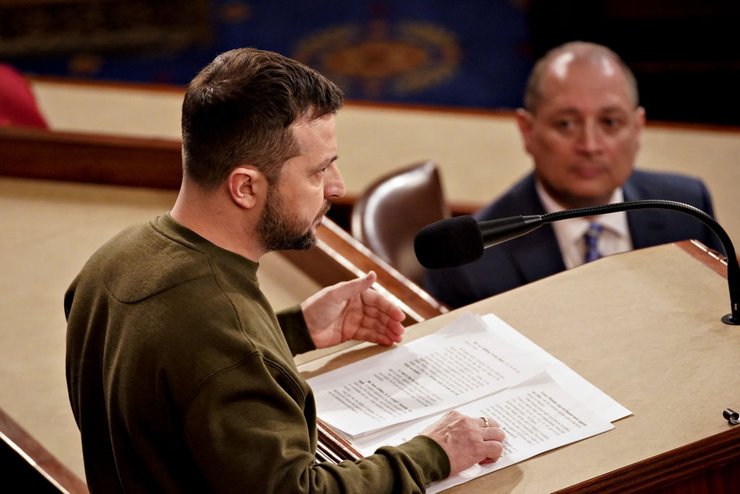 президент Украины Владимир Зеленский, Владимир Зеленский, Зеленский в США, визит Зеленского в США, Зеленский в Конгрессе, Зеленский и Байден, поддержка США Украины