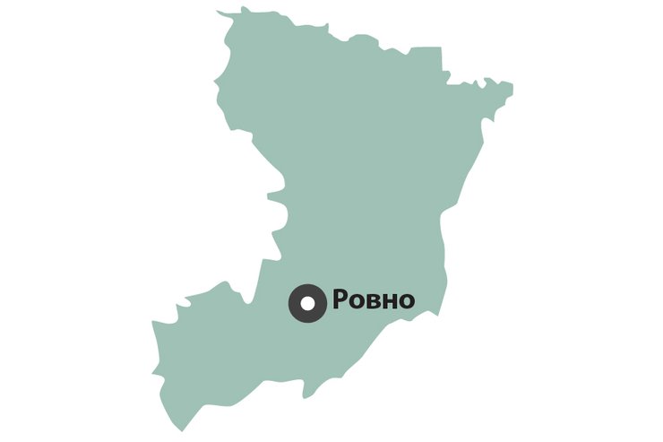 Рівненська область в рейтингу екологічного стану, карта