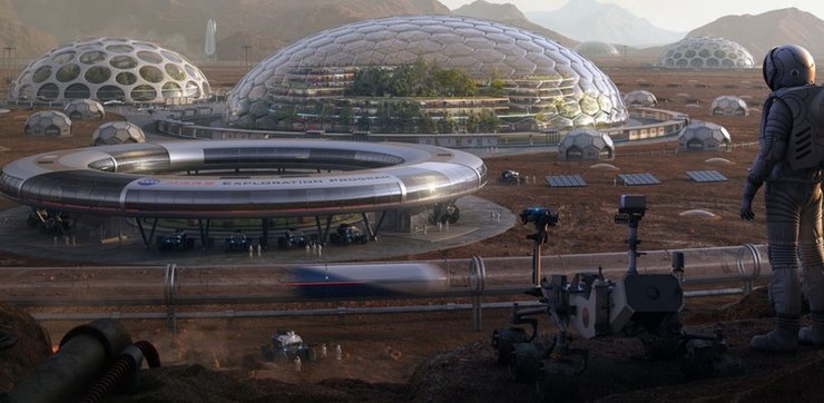 Марс, колонія, ілюстрація