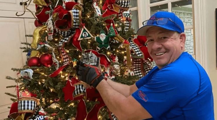 сова, ялинка, чоловік