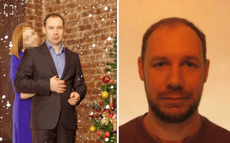 Зліва: "бурильник-геолог" Іван Жигарев із дружиною, Іван Жихарєв (фото для паспорта)