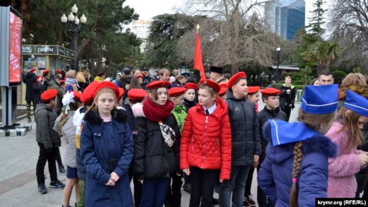 военный детский парад, ялта, крым