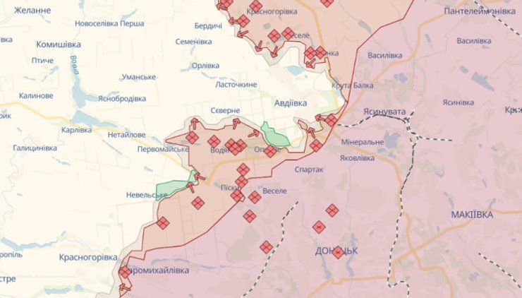 карта Deepstate за 25 января 2024 года
