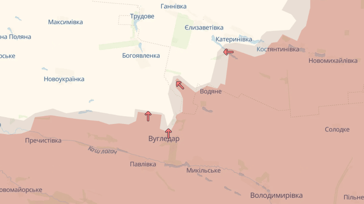 угледар, карта, война