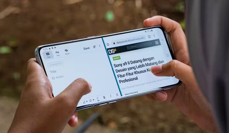 Samsung Galaxy S22 с разделением экрана