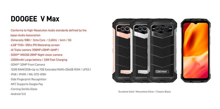 Doogee V Max, камера нічного бачення, захищений смартфон з камерою нічного бачення