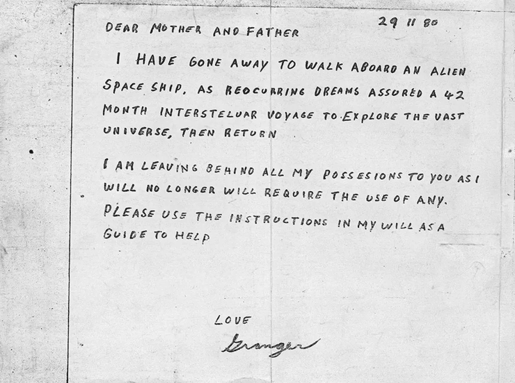 Чоловік побудував копію космічного корабля, зникнення чоловіка, інженер, космічний корабель, міжзоряна подорож, записка