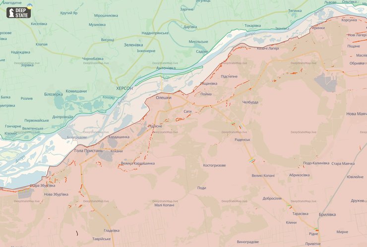 наступление на левом берегу