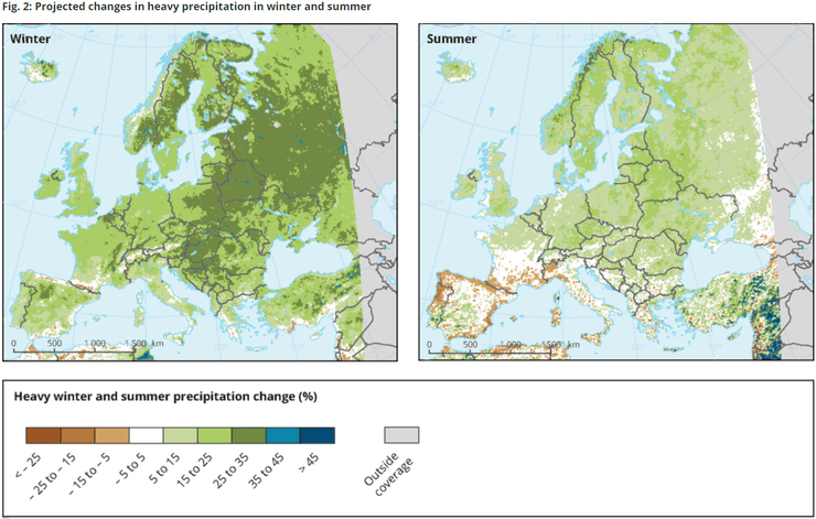 наводнения, Европа