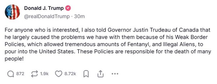 дональд трамп, джастин трюдо