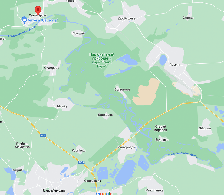 Святогорск на карте, святогорск новости, освобождение святогорска