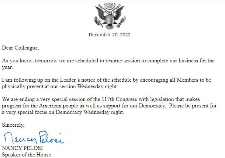 Ненсі Пелосі, лист, Конгрес, США, Володимир Зеленський
