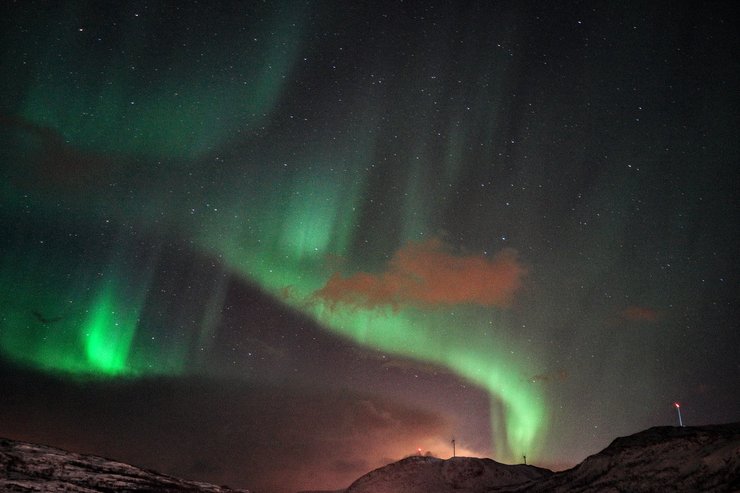полярное сияние, Земля, небо, фото, природа