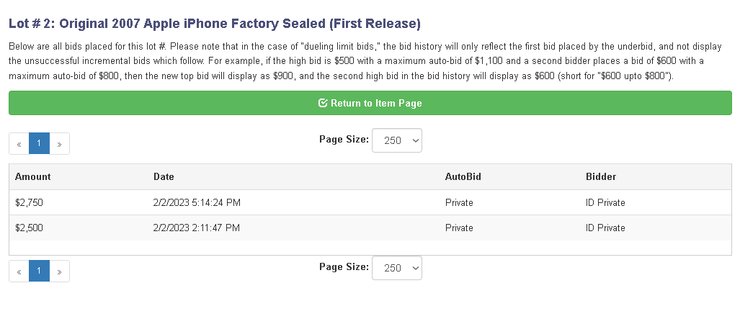 iPhone, первый iPhone, первый айфон, аукцион, купить первую модель iPhone