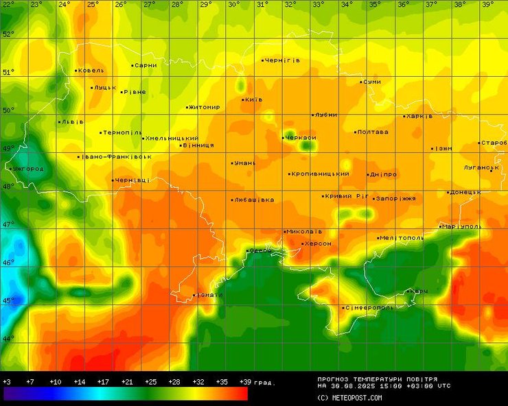погода 30 августа карты