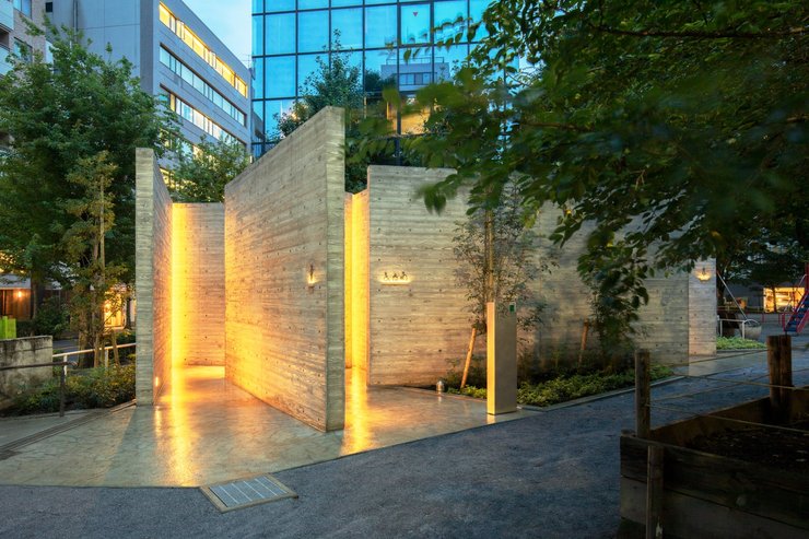 Общественная уборная, токио, дизайнерский туалет, общественный туалет, япония, туалет