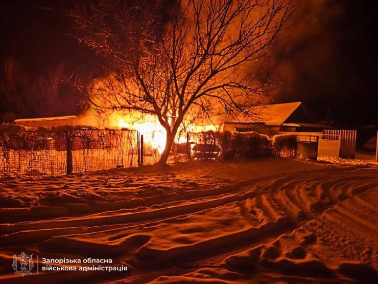 Пожежа у Запоріжжі внаслідок атаки РФ