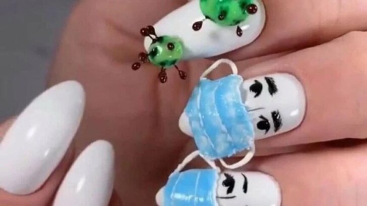 Маникюр коронавирус 2020, тренды маникюра 2020 фото