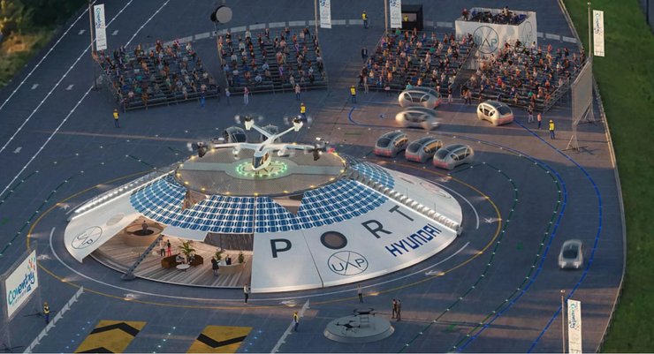 аэропорт, воздушное такси, Hyundai