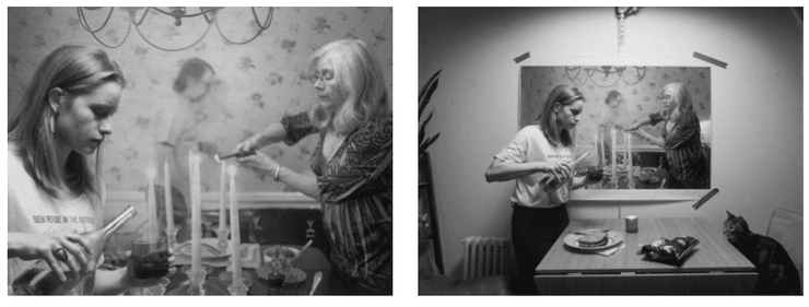 фото, коллаж, мама, дочь, праздник