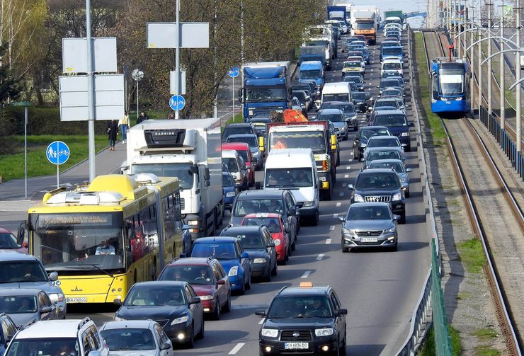 пробки на дорогах в Киеве