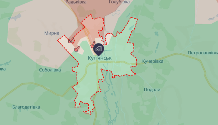 Купянск карта новости сегодня