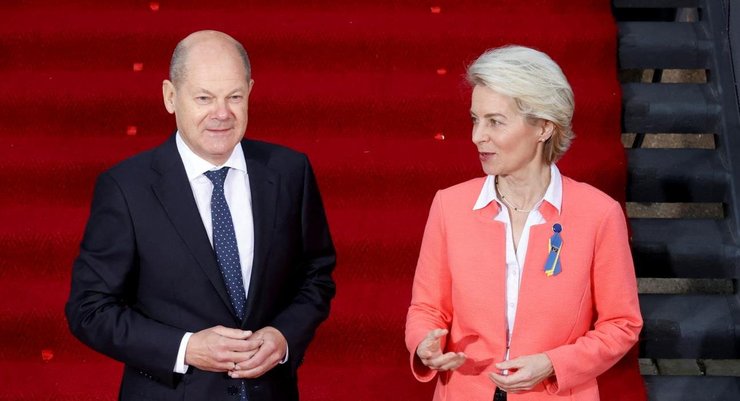 шольц, фон дер ляйен, олаф шольц, урсула фон дер ляйен
