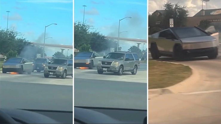 пожар Тесла сайбертрак, пожары Tesla, Tesla Cybertruck, пикап Tesla Cybertruck, электромобиль Tesla, электромобиль Tesla