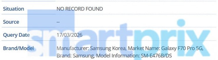 Samsung Galaxy F70 Pro 5G