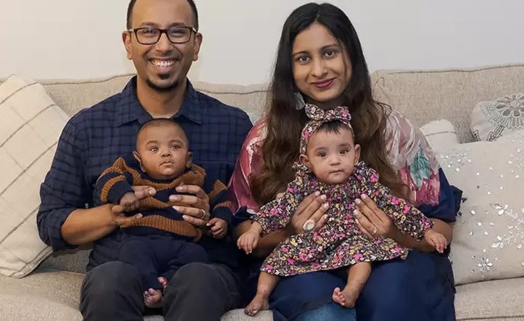 Семья, дети, близнецы, брат и сестра, муж и жена