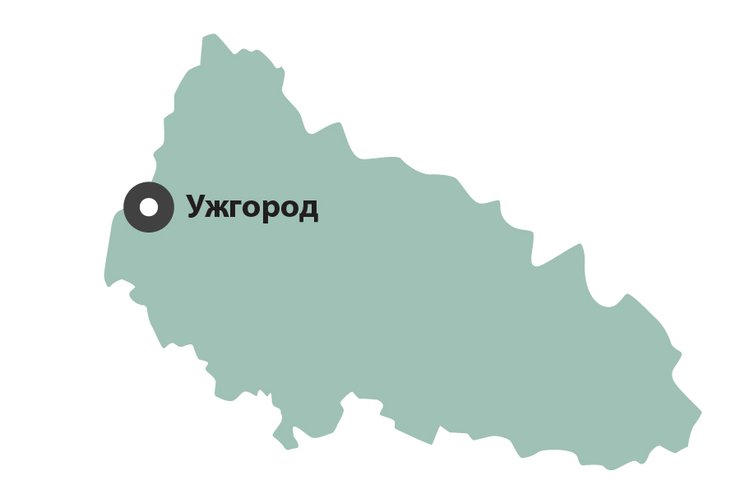 Закарпатті в рейтингу екологічного стану, карта