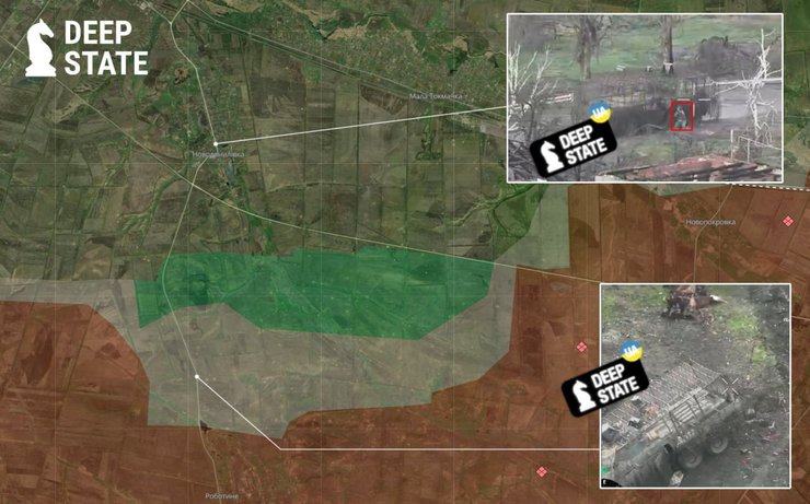 Карта накатов на Запорожье