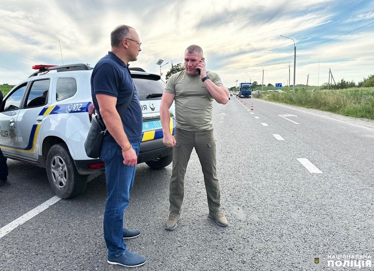 Место ДТП в Ровненской области