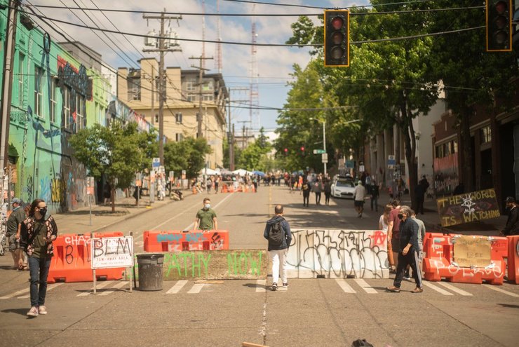 баррикады в Сиэтле