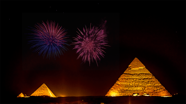 Египет, Куда поехать на новый год, пирамиды, фото, фейерверк