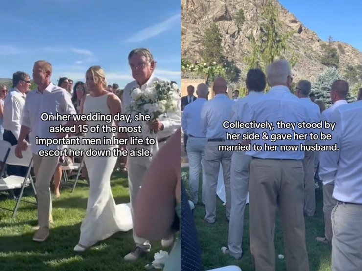 Весільна церемонія, весілля, повели до вівтаря, наречена, наречений, церемонія на природі, організатор весілля, посадив батька