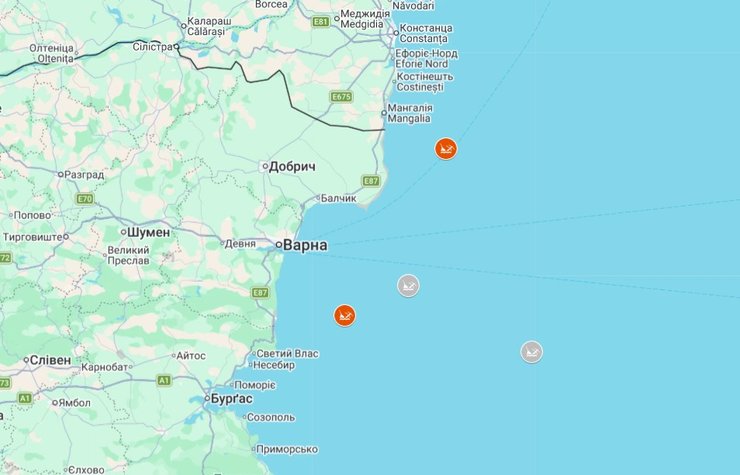 Карта с точками ударов по Chelsea 3 и Azov Concord 13 октября