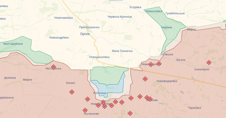 Карта боевых действий